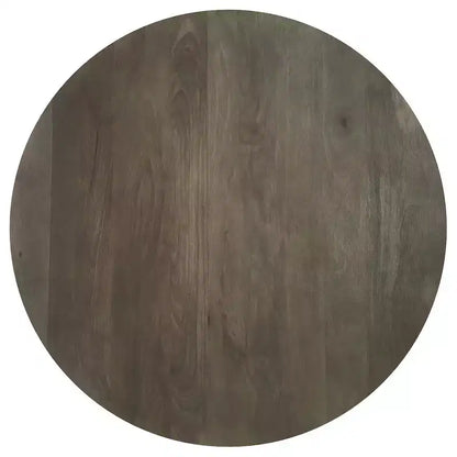 Table basse ronde de 38 po en manguier massif avec piédestal