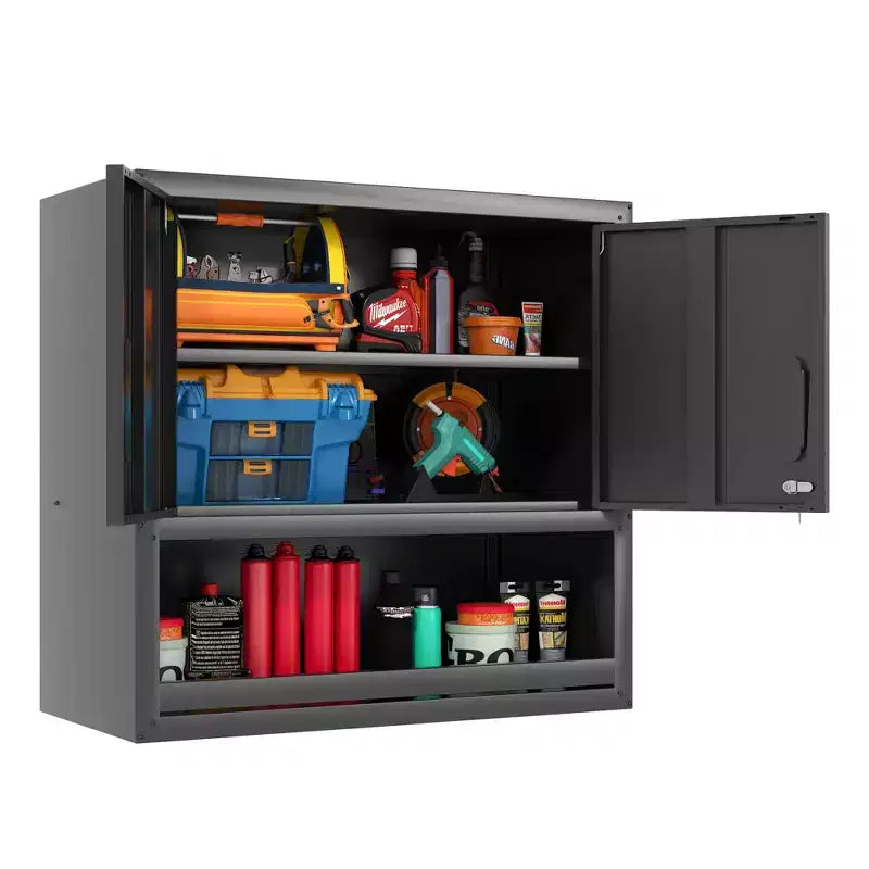 Armoire murale en acier de 30 po avec portes verrouillables et étagère réglable