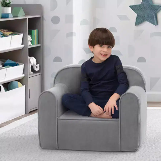 Fauteuil en mousse brodé pour enfants avec housse lavable en velours